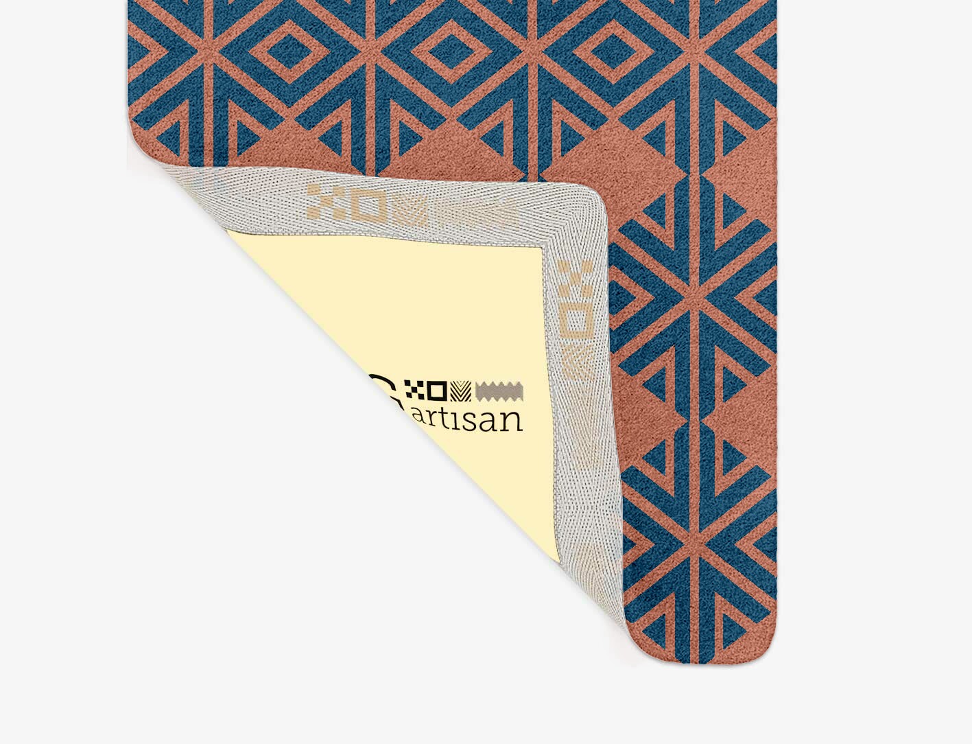 Diamond Overlays Geometric Runner Hand Tufted Pure Wool Custom Rug by Rug Artisan