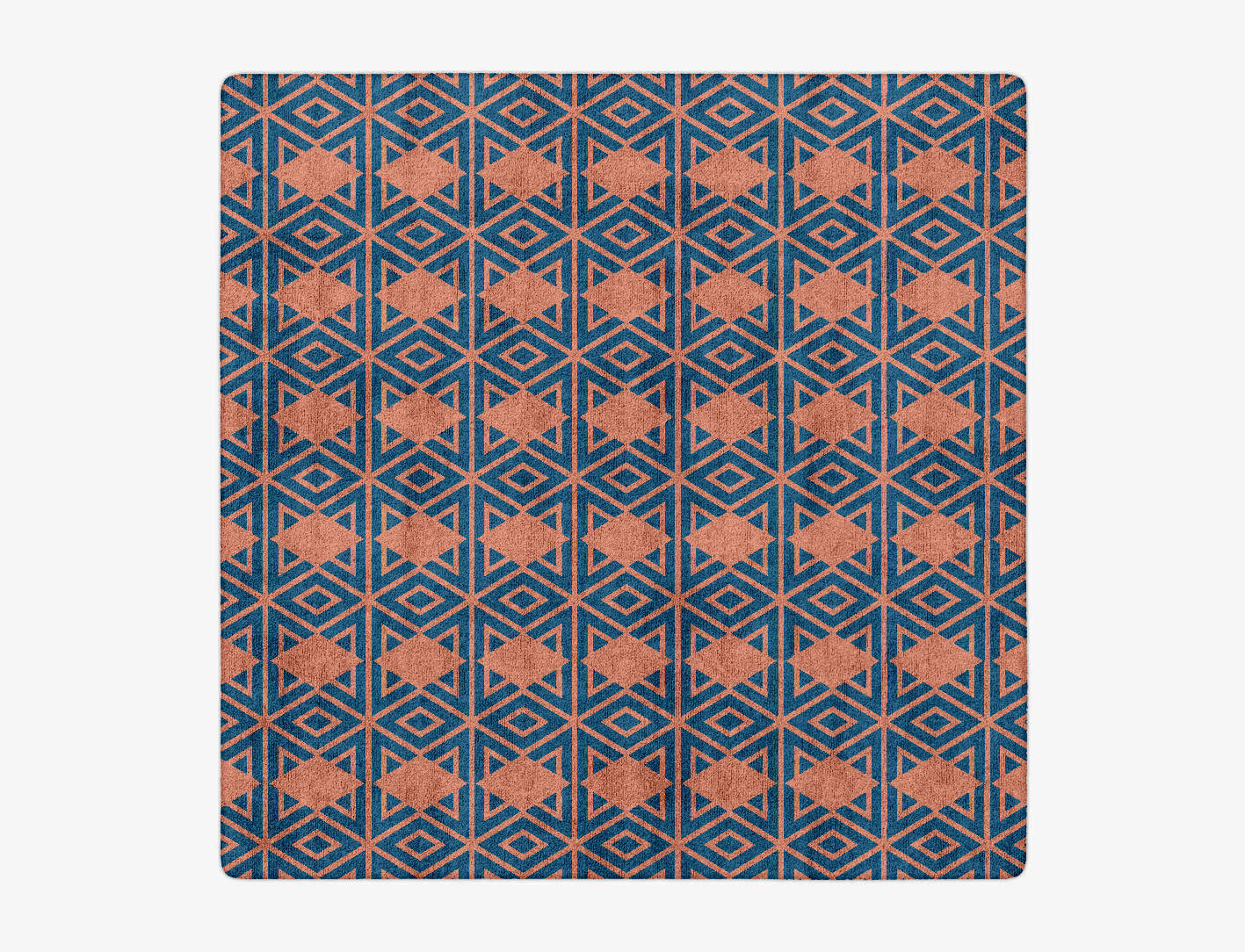 Diamond Overlays Modern Geometrics Square Hand Tufted Bamboo Silk Custom Rug by Rug Artisan