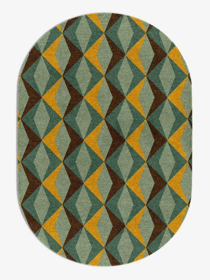 Diamond Waves Modern Geometrics Capsule Hand Knotted Tibetan Wool Custom Rug by Rug Artisan