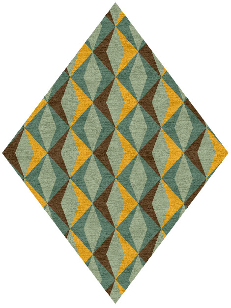 Diamond Waves Modern Geometrics Diamond Hand Knotted Tibetan Wool Custom Rug by Rug Artisan