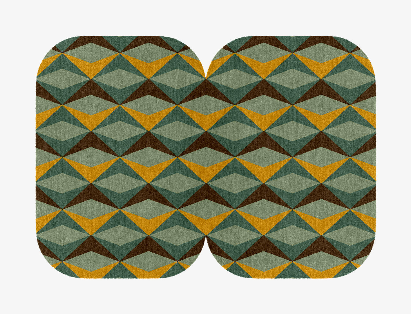 Diamond Waves Modern Geometrics Eight Hand Knotted Tibetan Wool Custom Rug by Rug Artisan