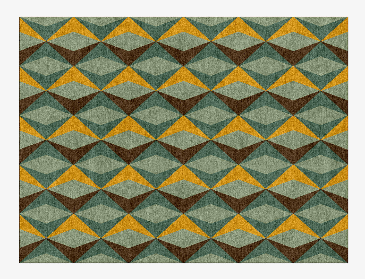 Diamond Waves Modern Geometrics Rectangle Hand Knotted Tibetan Wool Custom Rug by Rug Artisan