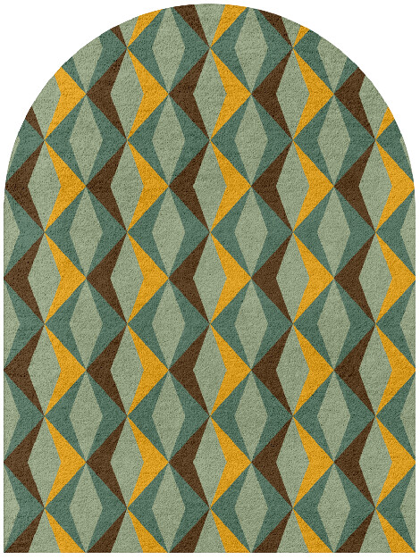 Diamond Waves Modern Geometrics Arch Hand Tufted Pure Wool Custom Rug by Rug Artisan