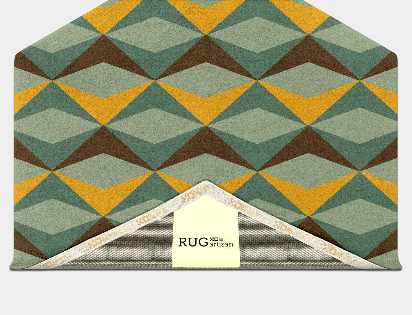Diamond Waves Modern Geometrics Hexagon Hand Tufted Pure Wool Custom Rug by Rug Artisan