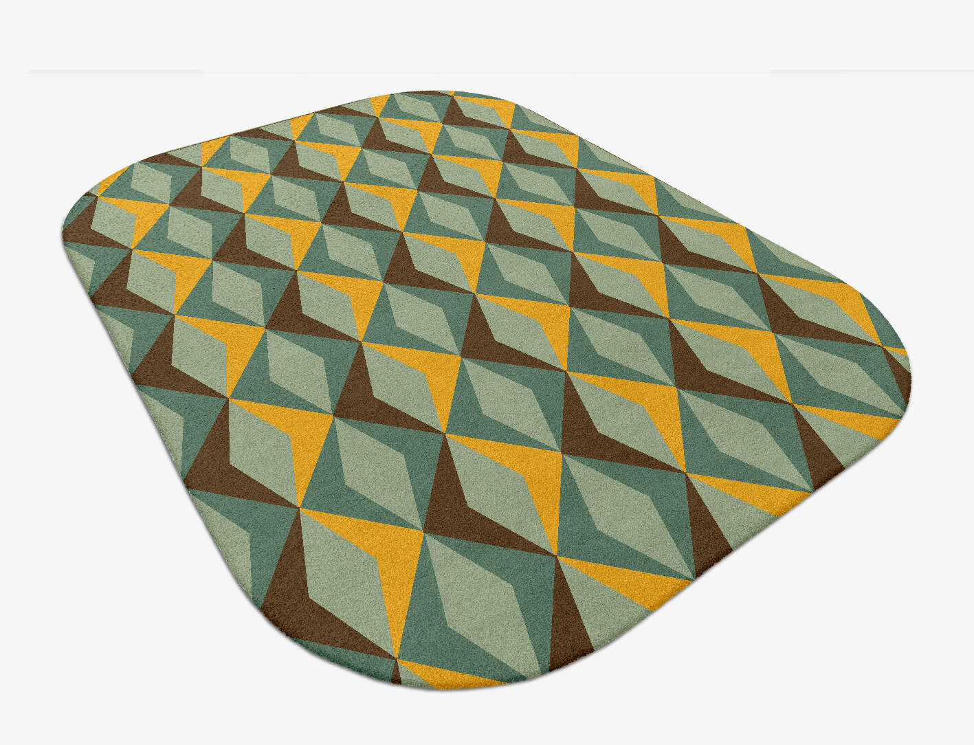 Diamond Waves Modern Geometrics Oblong Hand Tufted Pure Wool Custom Rug by Rug Artisan