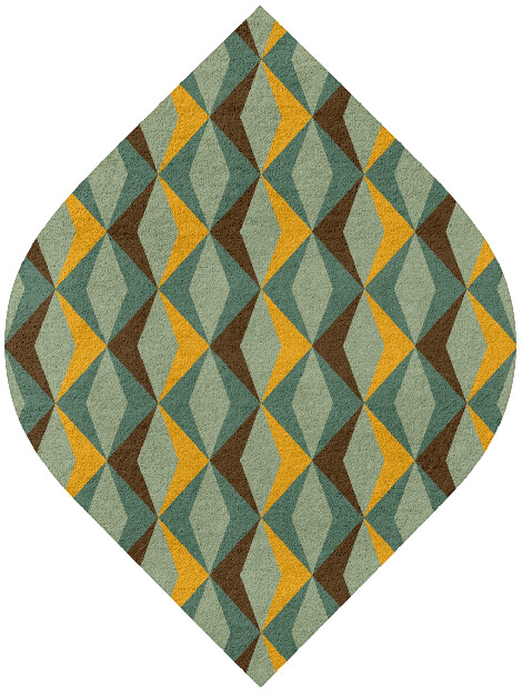 Diamond Waves Modern Geometrics Ogee Hand Tufted Pure Wool Custom Rug by Rug Artisan