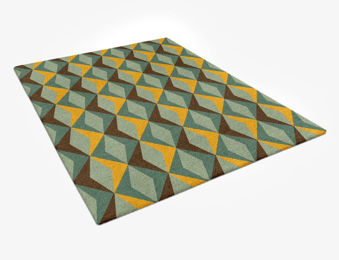 Diamond Waves Modern Geometrics Rectangle Hand Tufted Pure Wool Custom Rug by Rug Artisan
