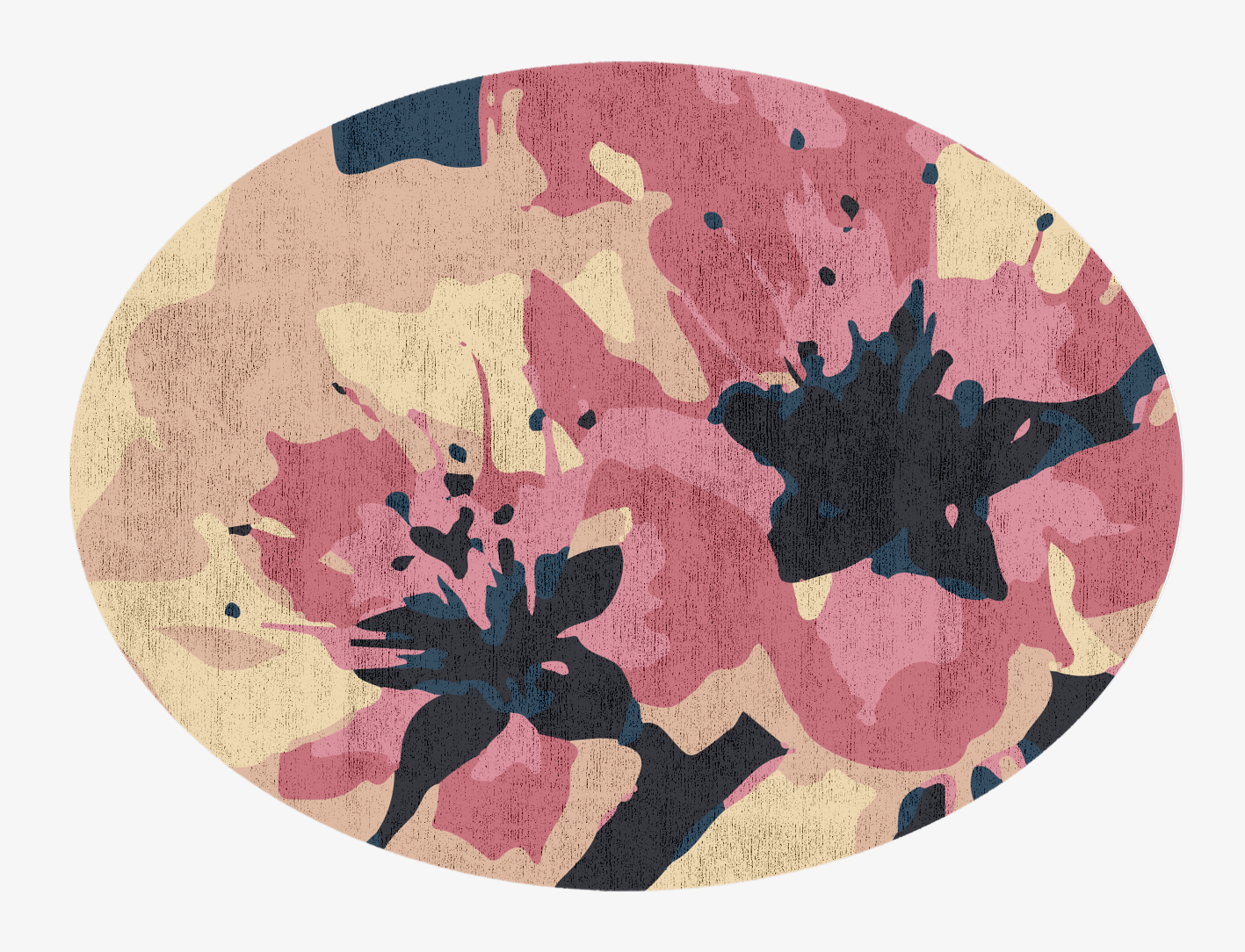 Diandra Floral Oval Hand Knotted Bamboo Silk Custom Rug by Rug Artisan