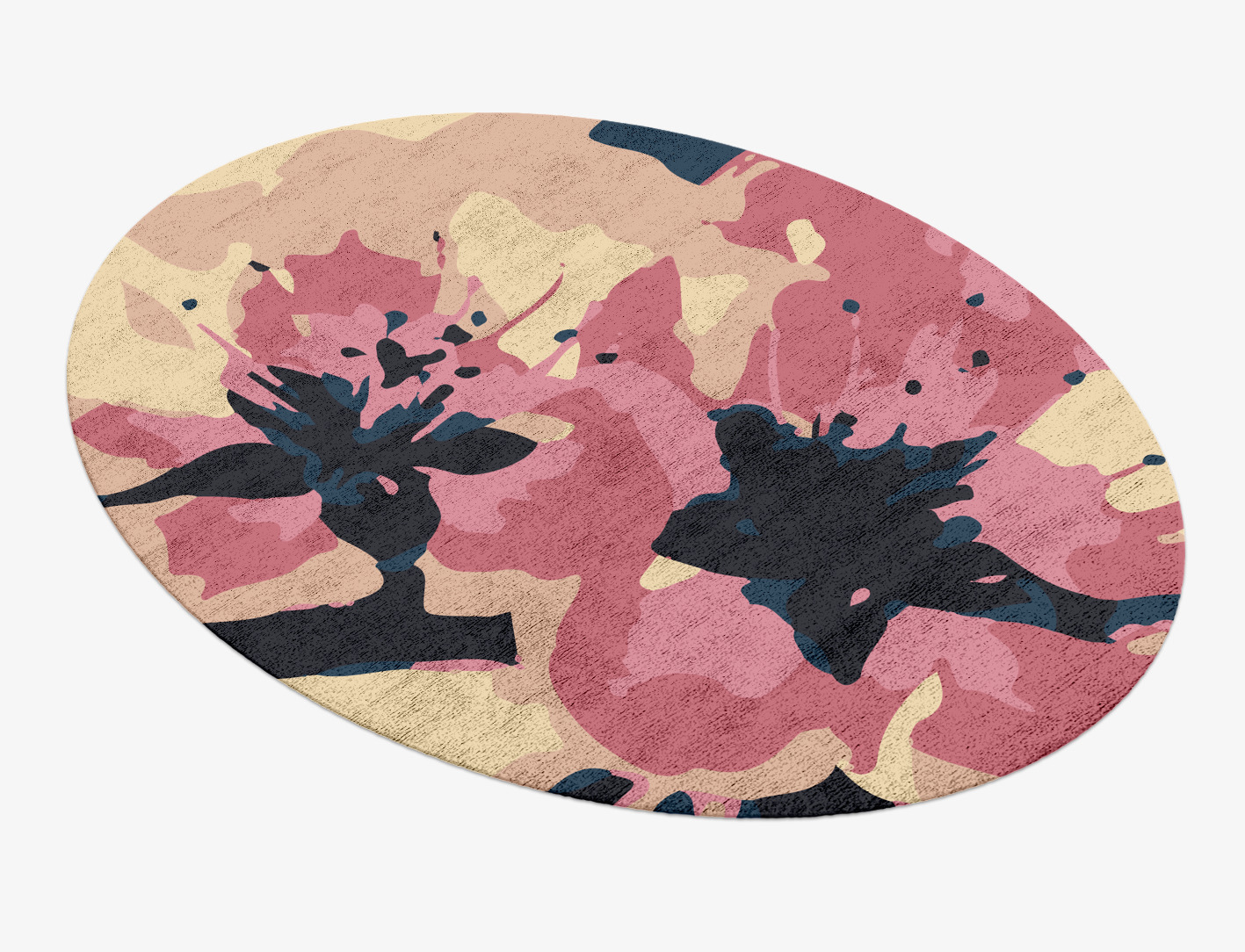 Diandra Floral Oval Hand Knotted Bamboo Silk Custom Rug by Rug Artisan