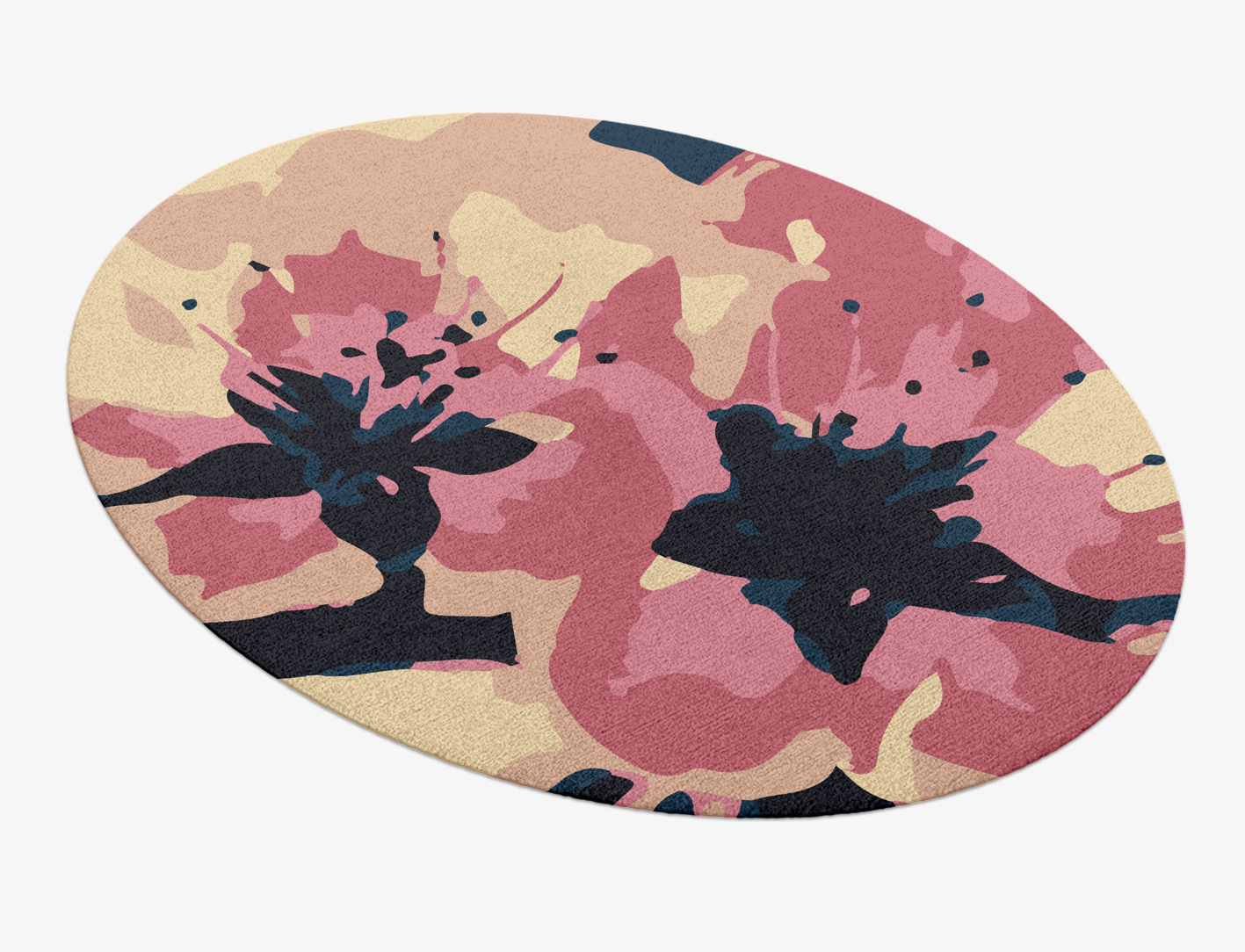 Diandra Floral Oval Hand Knotted Tibetan Wool Custom Rug by Rug Artisan