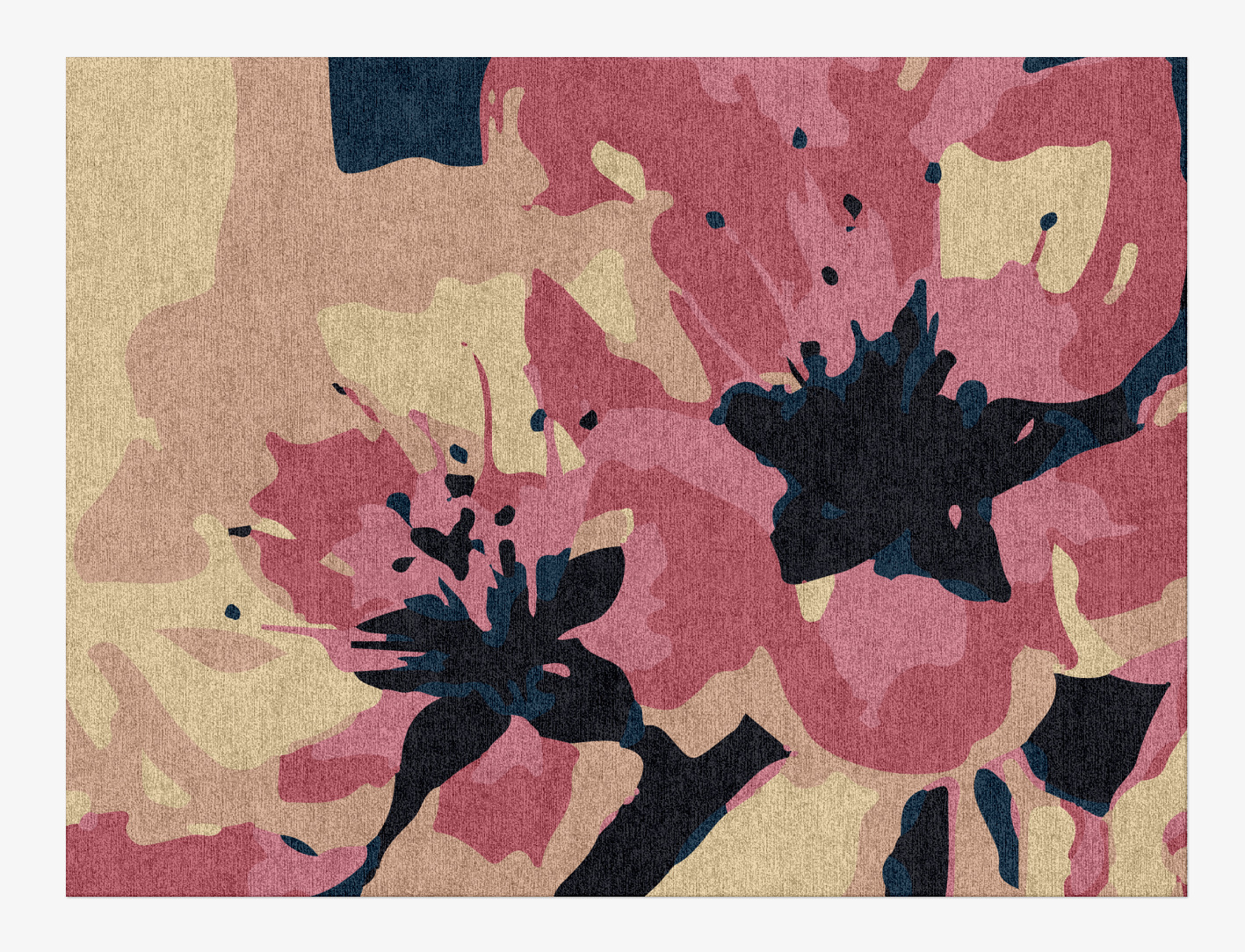 Diandra Floral Rectangle Hand Knotted Tibetan Wool Custom Rug by Rug Artisan