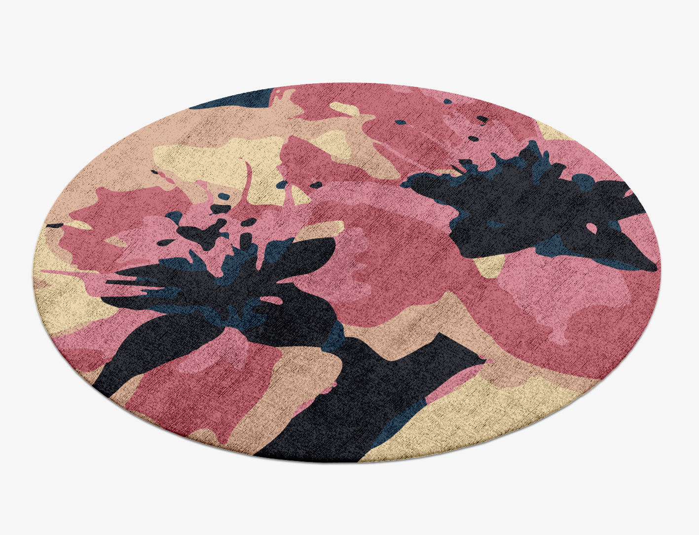 Diandra Floral Round Hand Knotted Bamboo Silk Custom Rug by Rug Artisan