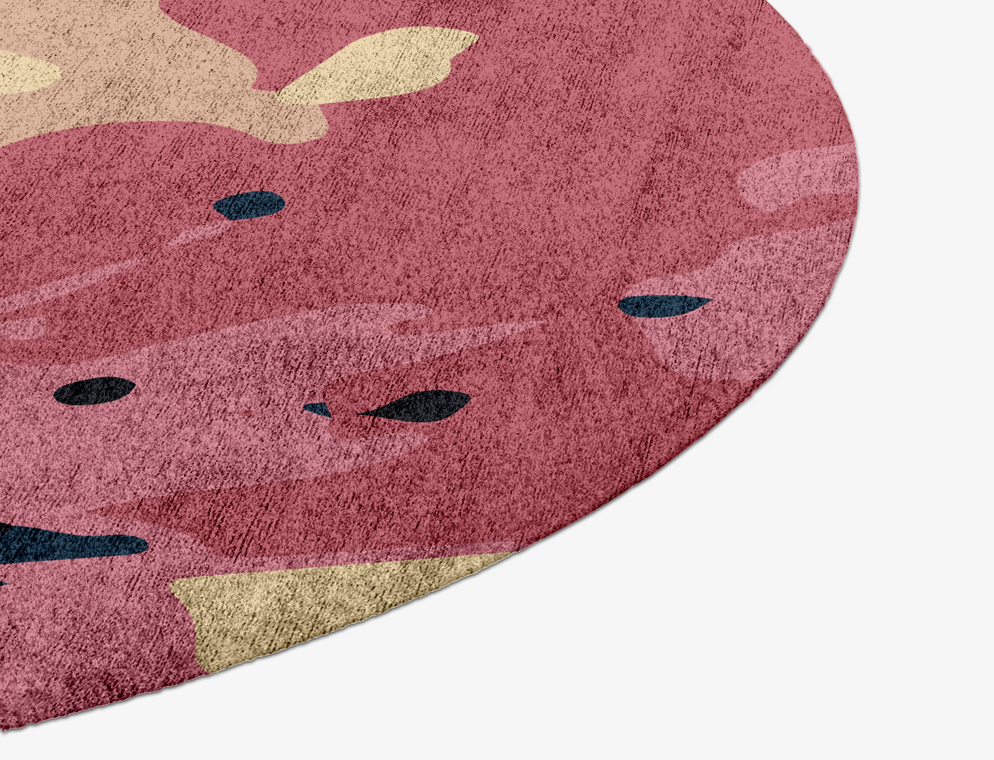 Diandra Floral Round Hand Knotted Bamboo Silk Custom Rug by Rug Artisan