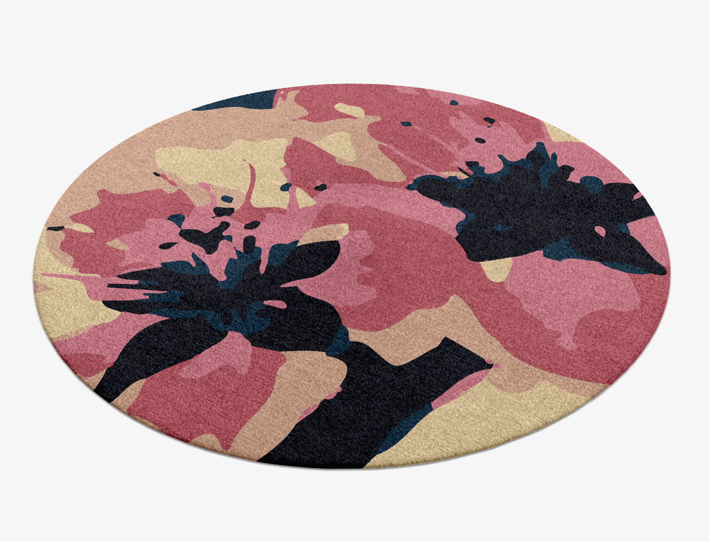 Diandra Floral Round Hand Knotted Tibetan Wool Custom Rug by Rug Artisan