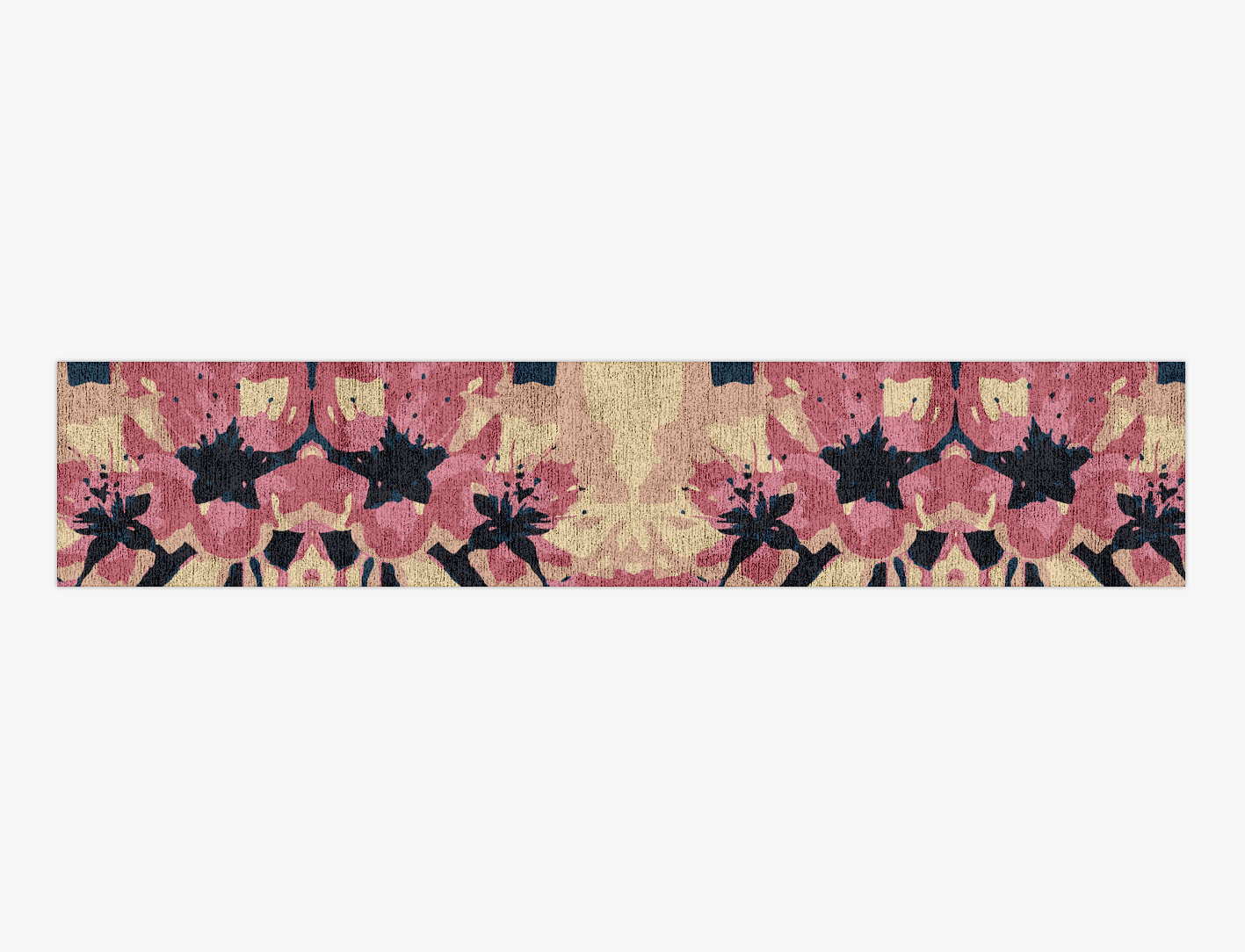 Diandra Floral Runner Hand Knotted Bamboo Silk Custom Rug by Rug Artisan