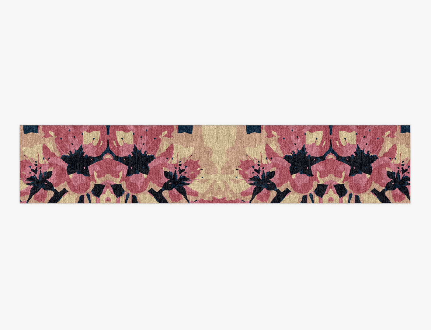 Diandra Floral Runner Hand Knotted Tibetan Wool Custom Rug by Rug Artisan