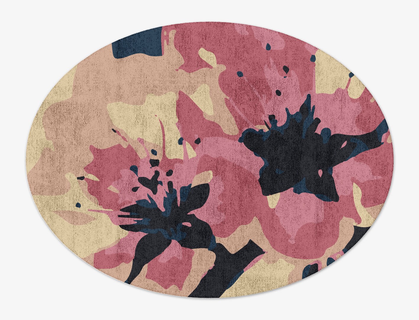 Diandra Floral Oval Hand Tufted Bamboo Silk Custom Rug by Rug Artisan