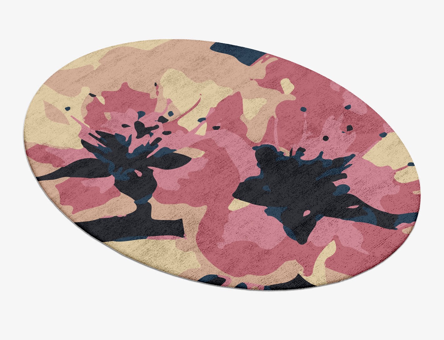 Diandra Floral Oval Hand Tufted Bamboo Silk Custom Rug by Rug Artisan