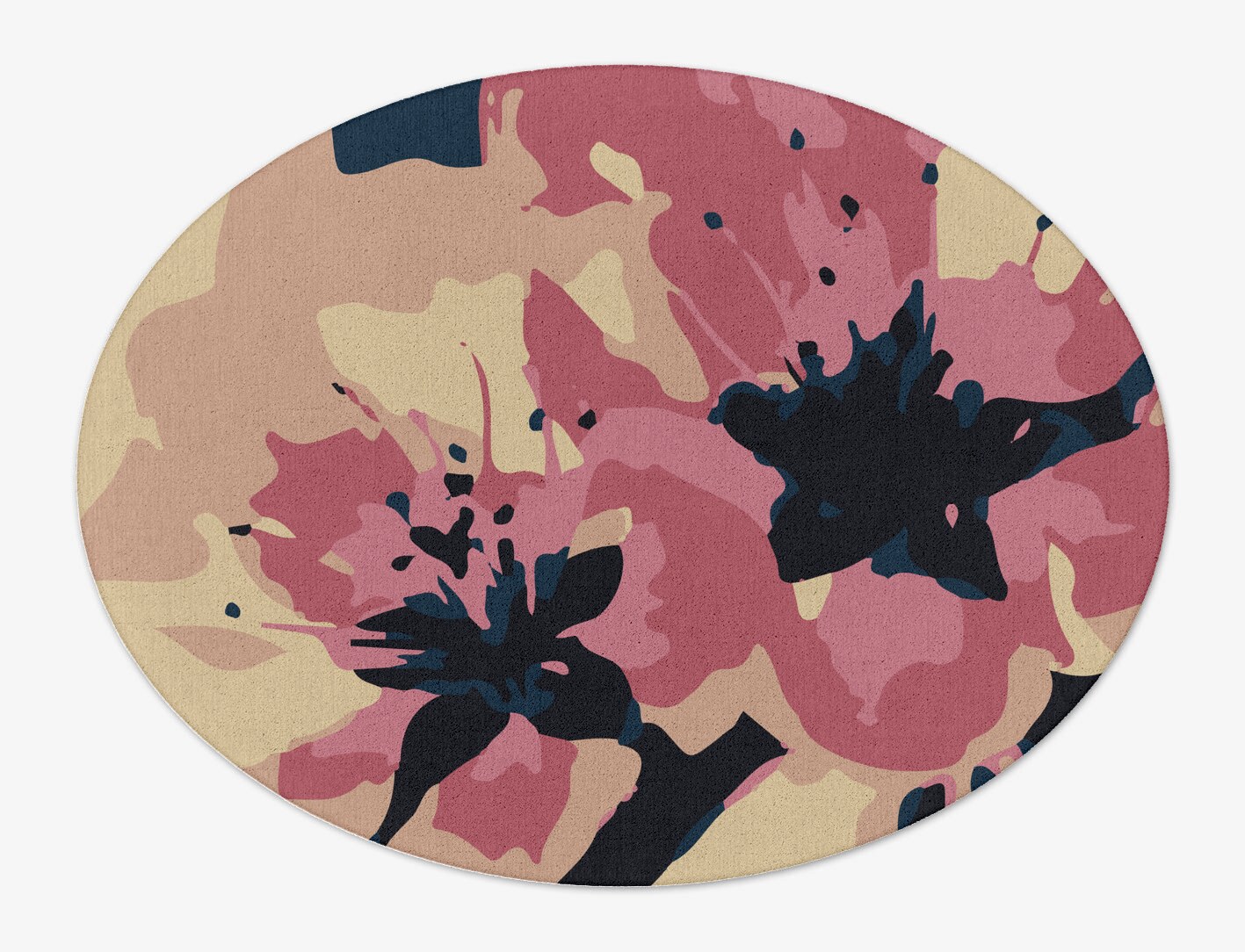 Diandra Floral Oval Hand Tufted Pure Wool Custom Rug by Rug Artisan