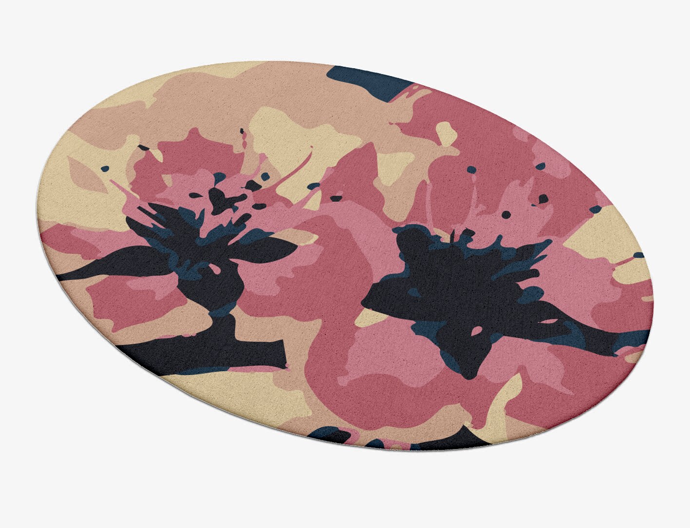 Diandra Floral Oval Hand Tufted Pure Wool Custom Rug by Rug Artisan