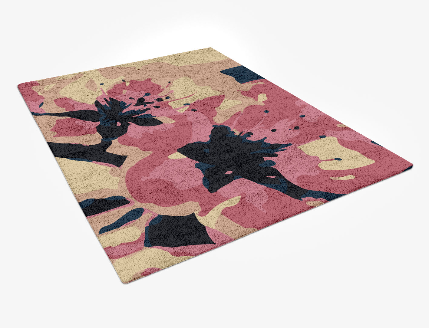 Diandra Floral Rectangle Hand Tufted Bamboo Silk Custom Rug by Rug Artisan