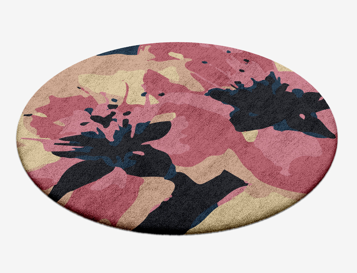 Diandra Floral Round Hand Tufted Bamboo Silk Custom Rug by Rug Artisan
