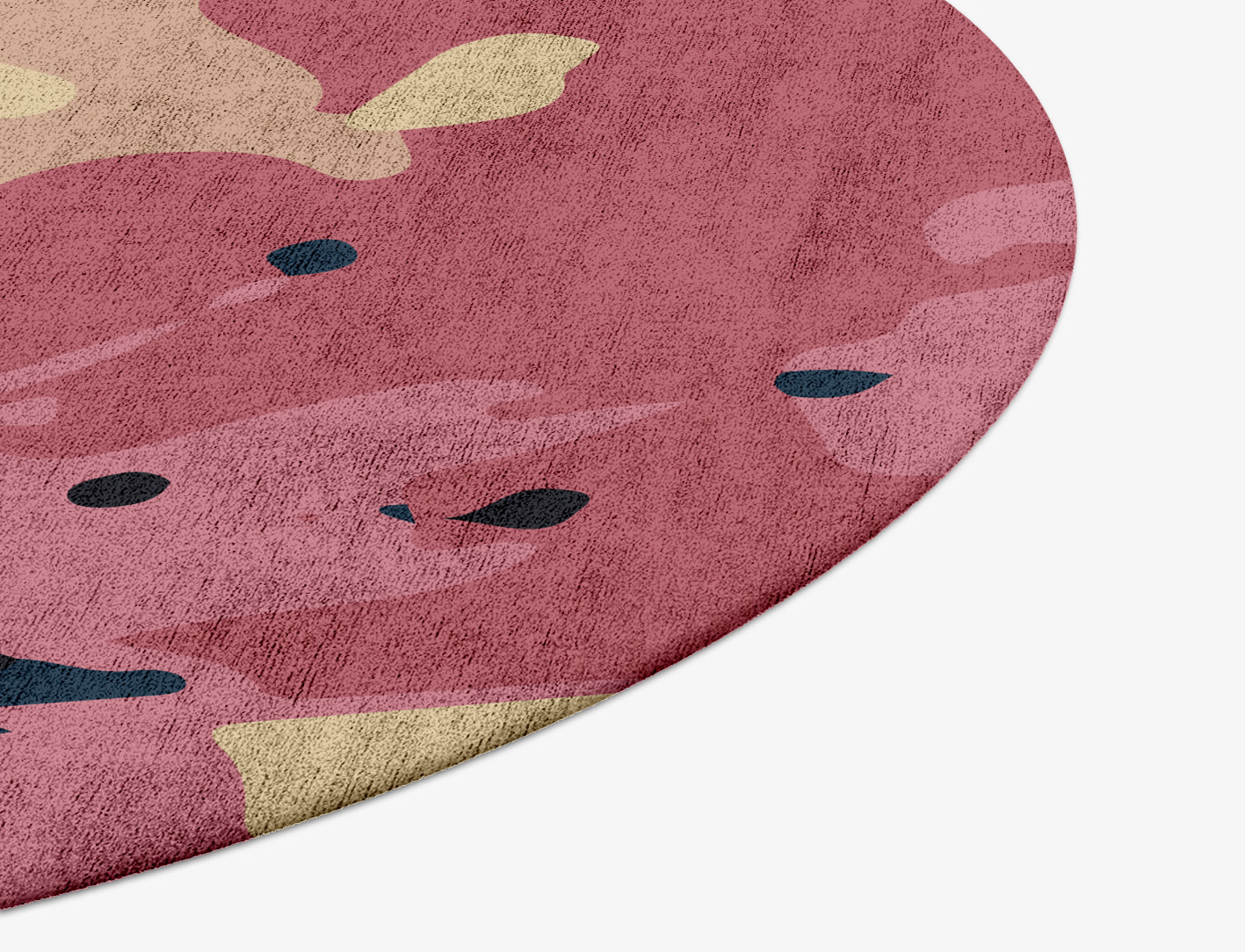 Diandra Floral Round Hand Tufted Bamboo Silk Custom Rug by Rug Artisan