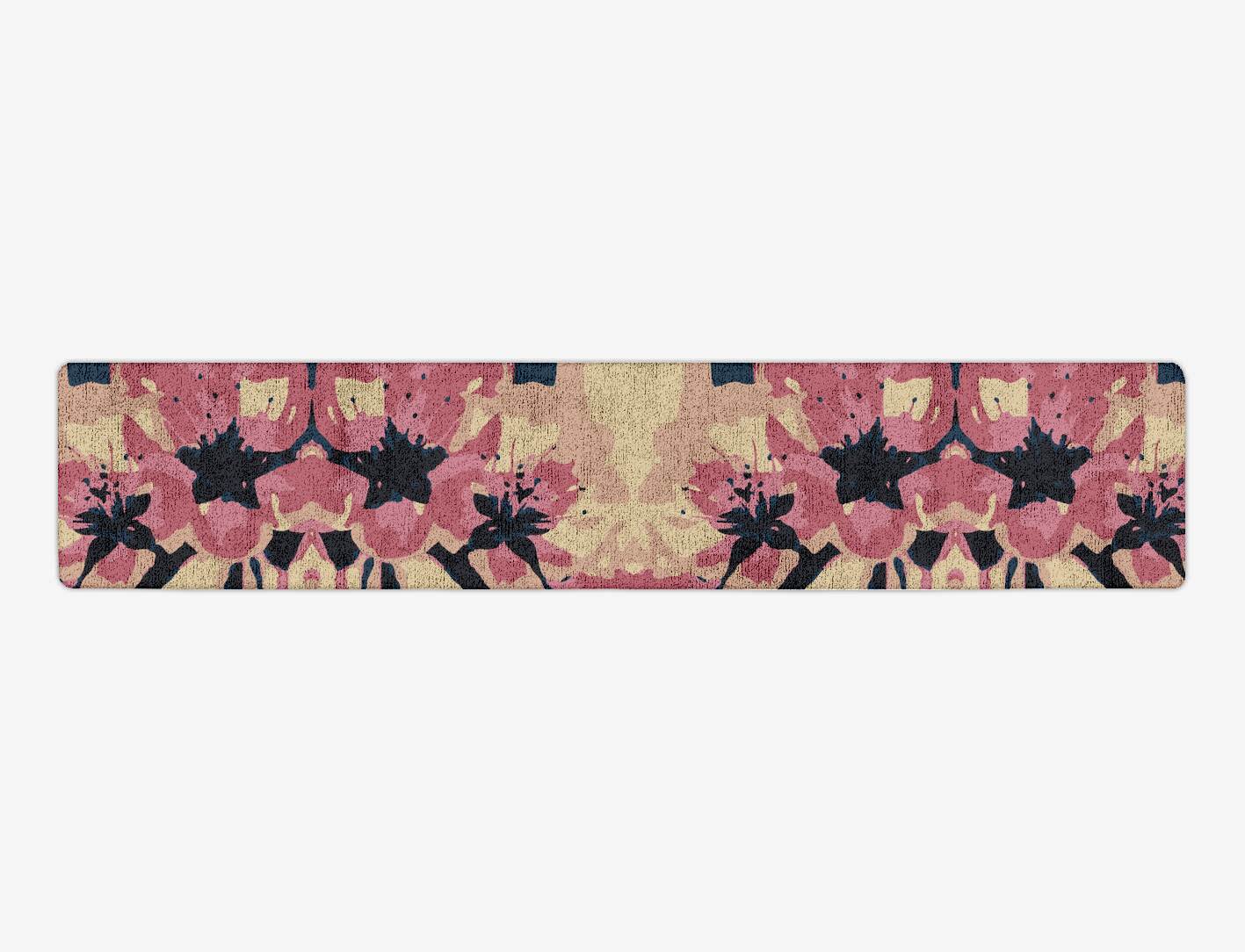 Diandra Floral Runner Hand Tufted Bamboo Silk Custom Rug by Rug Artisan