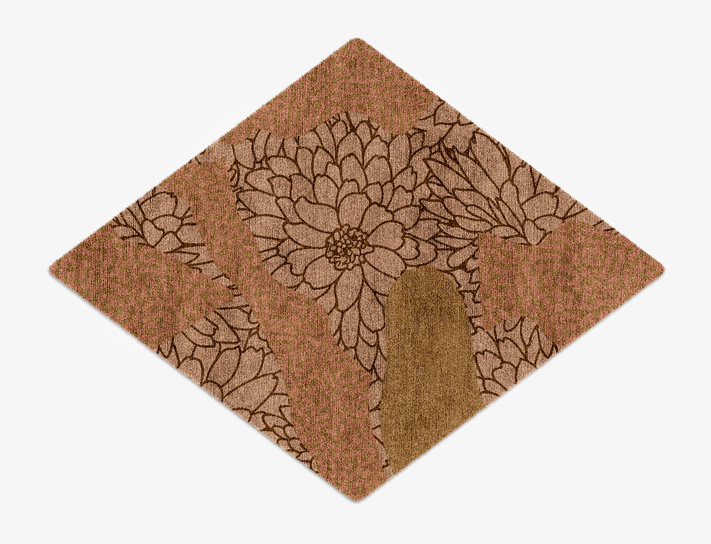 Dianthus Field of Flowers Diamond Hand Knotted Bamboo Silk Custom Rug by Rug Artisan