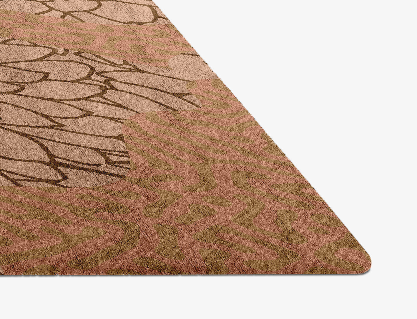 Dianthus Field of Flowers Diamond Hand Knotted Bamboo Silk Custom Rug by Rug Artisan
