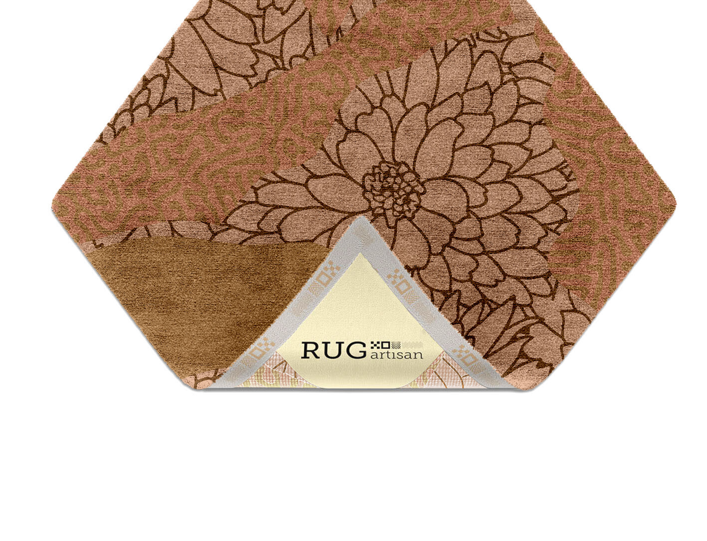 Dianthus Field of Flowers Diamond Hand Knotted Bamboo Silk Custom Rug by Rug Artisan
