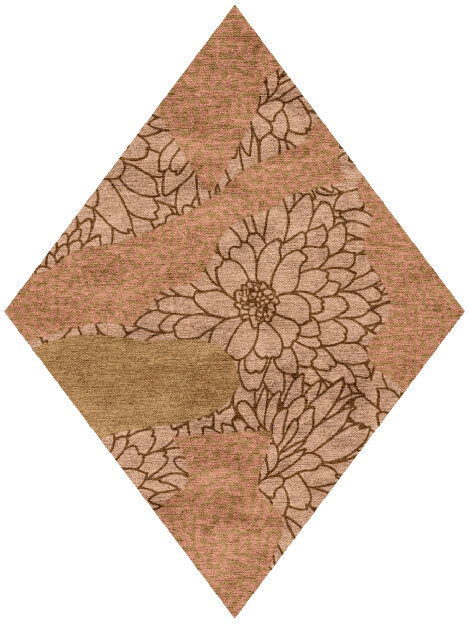 Dianthus Field of Flowers Diamond Hand Knotted Bamboo Silk Custom Rug by Rug Artisan