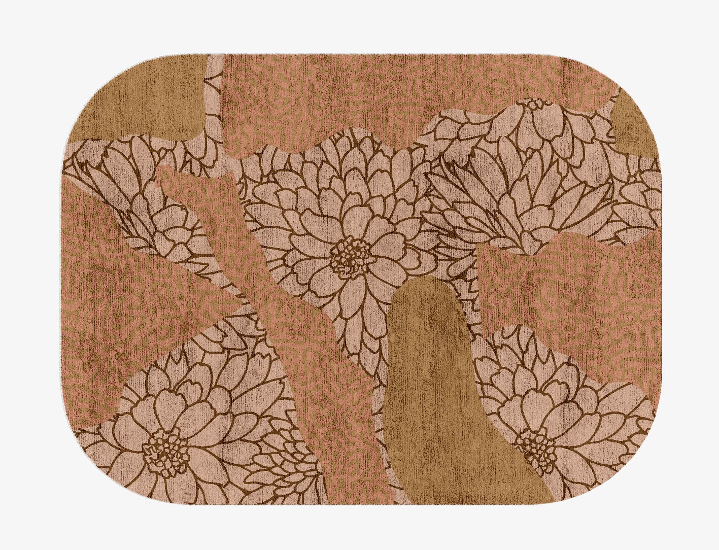 Dianthus Field of Flowers Oblong Hand Knotted Bamboo Silk Custom Rug by Rug Artisan