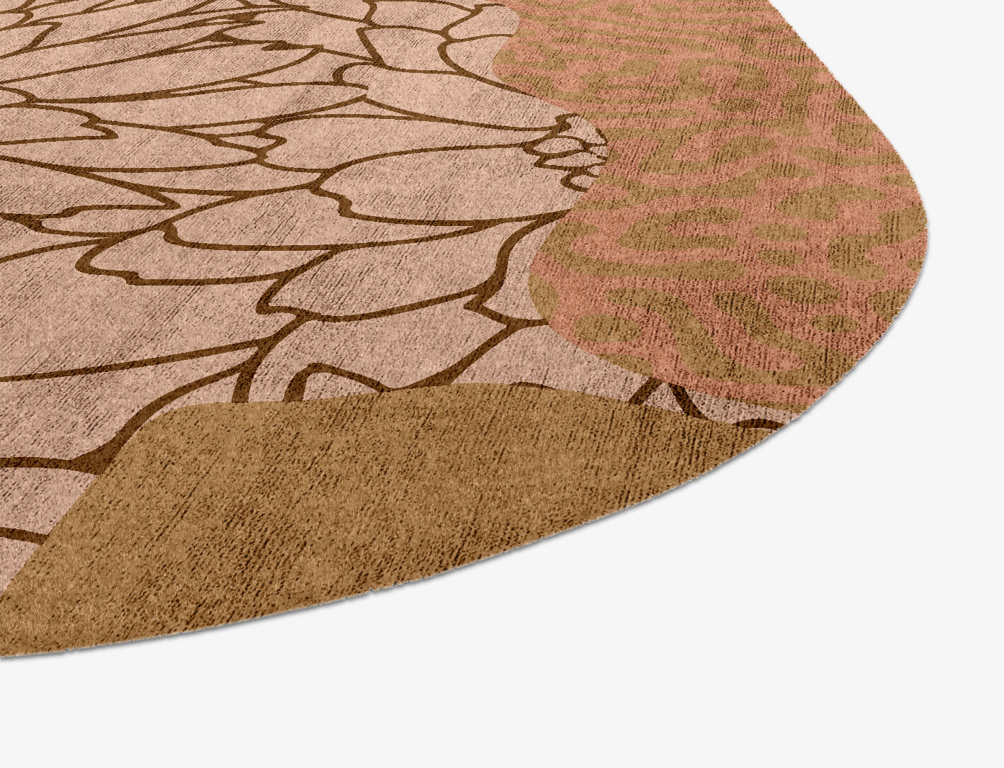 Dianthus Field of Flowers Oblong Hand Knotted Bamboo Silk Custom Rug by Rug Artisan