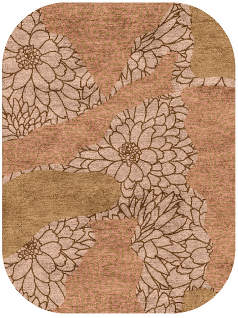 Dianthus Field of Flowers Oblong Hand Knotted Bamboo Silk Custom Rug by Rug Artisan