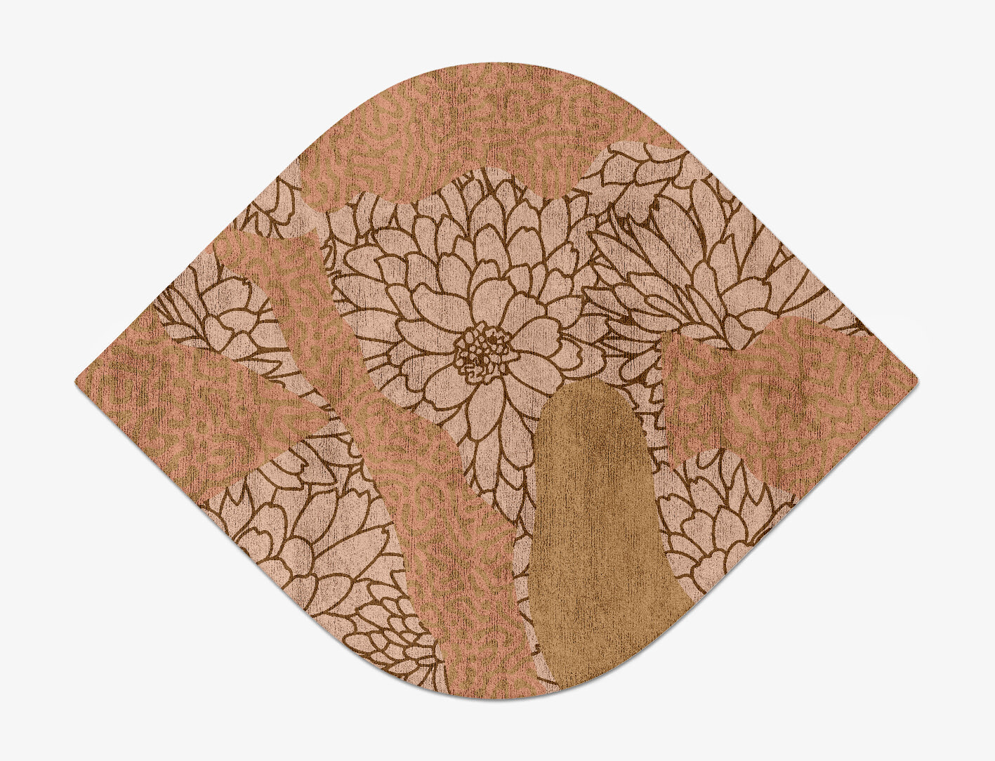 Dianthus Field of Flowers Ogee Hand Tufted Bamboo Silk Custom Rug by Rug Artisan