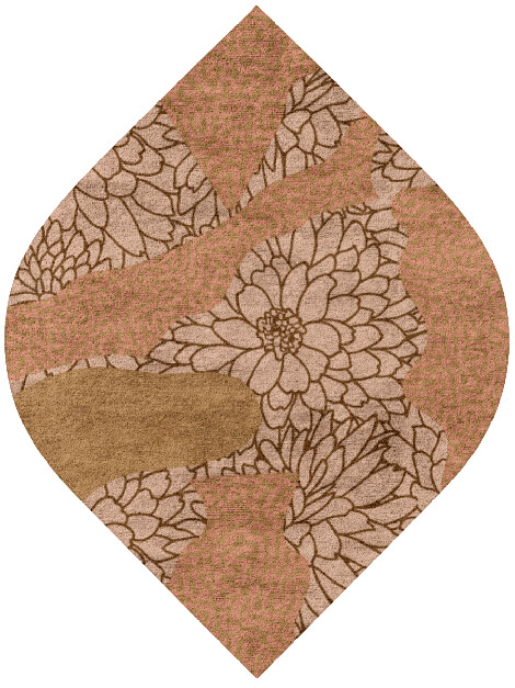 Dianthus Field of Flowers Ogee Hand Tufted Bamboo Silk Custom Rug by Rug Artisan
