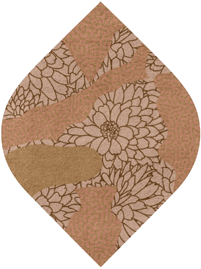 Dianthus Field of Flowers Ogee Hand Tufted Pure Wool Custom Rug by Rug Artisan