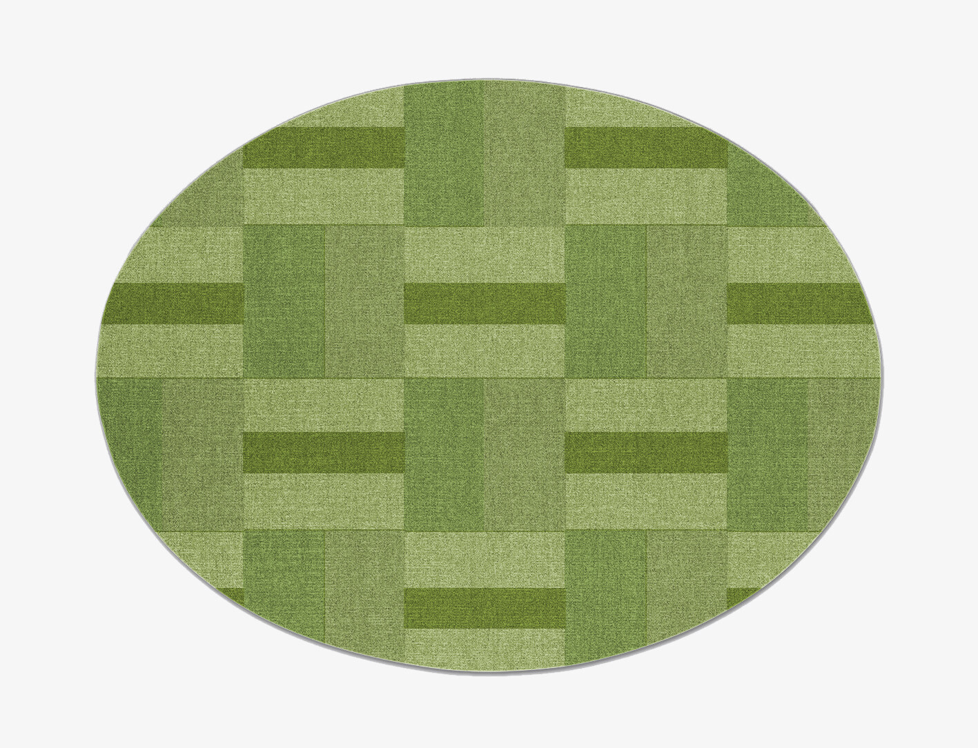 Dill Geometric Oval Flatweave New Zealand Wool Custom Rug by Rug Artisan