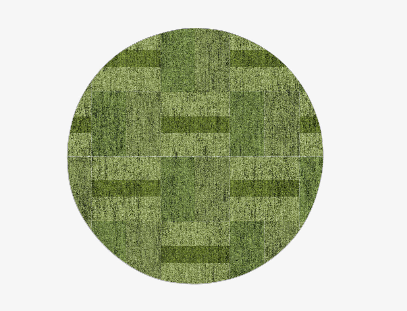 Dill Geometric Round Flatweave Bamboo Silk Custom Rug by Rug Artisan