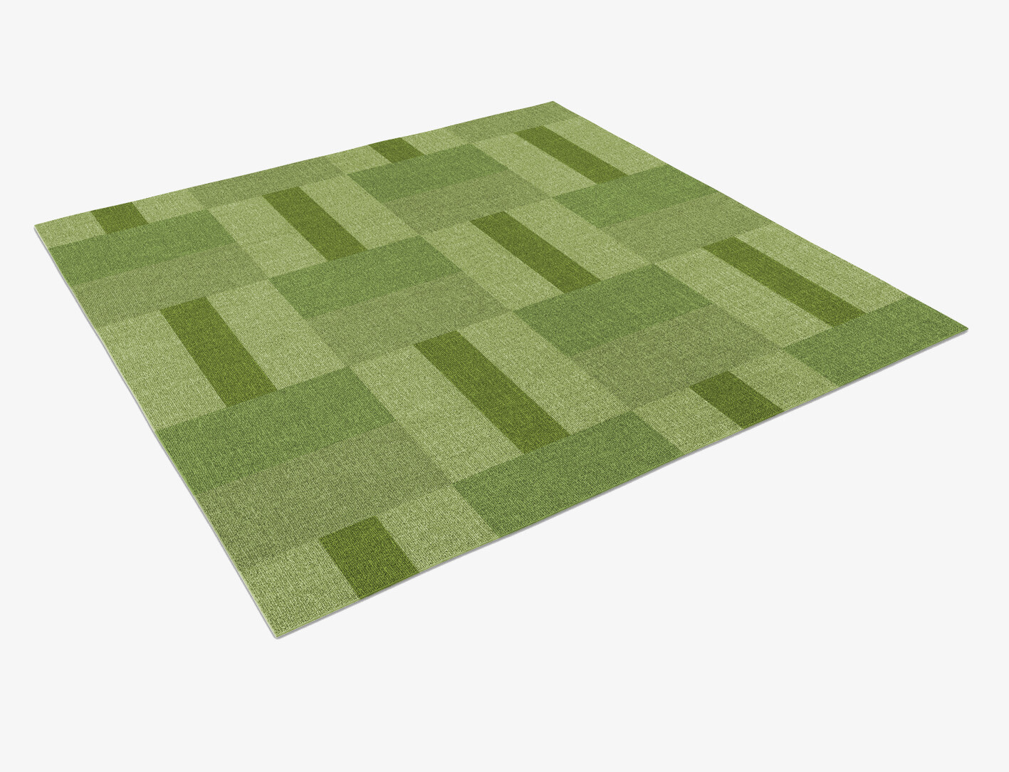 Dill Geometric Square Flatweave New Zealand Wool Custom Rug by Rug Artisan