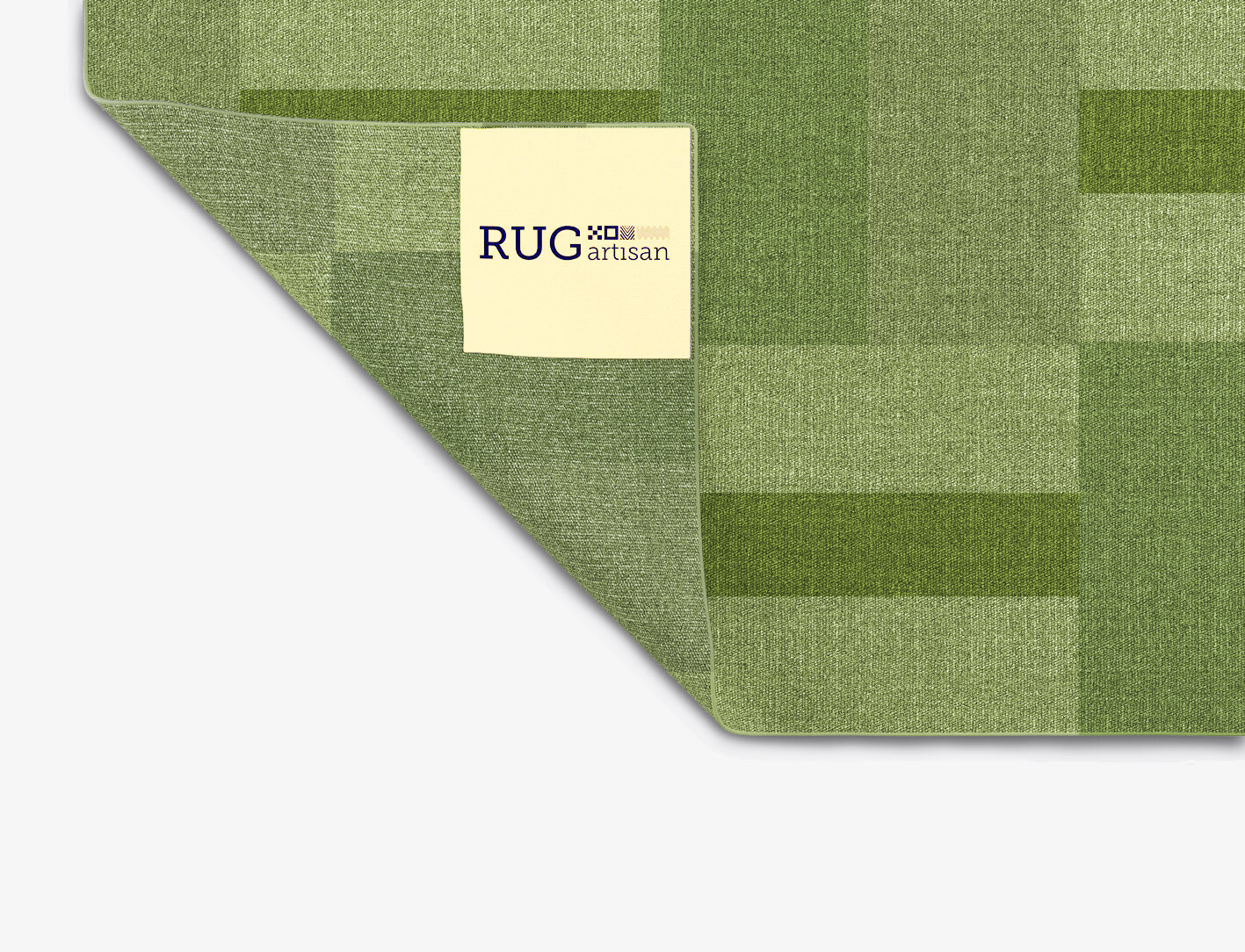Dill Geometric Square Outdoor Recycled Yarn Custom Rug by Rug Artisan