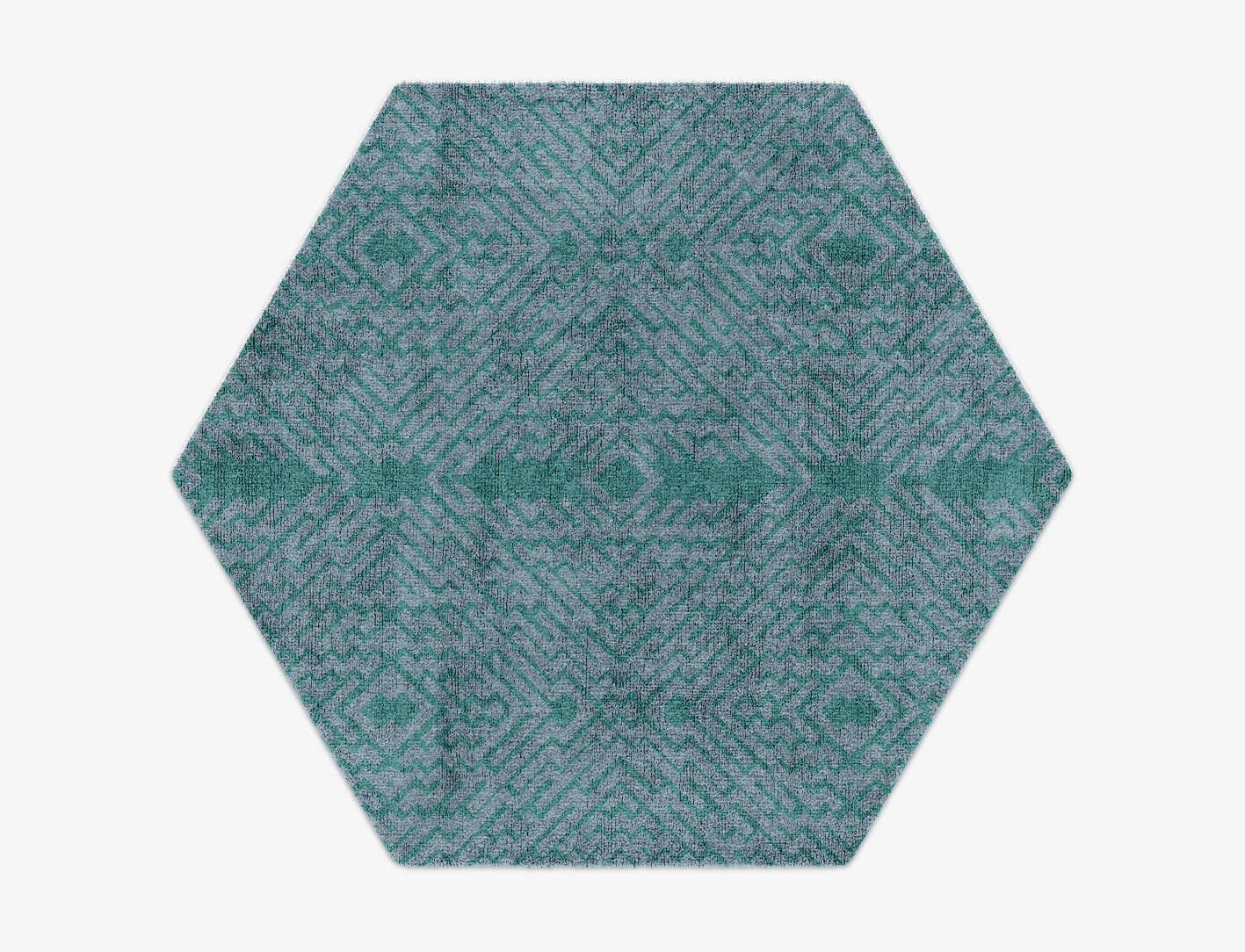 Dipper Geometric Hexagon Hand Knotted Bamboo Silk Custom Rug by Rug Artisan