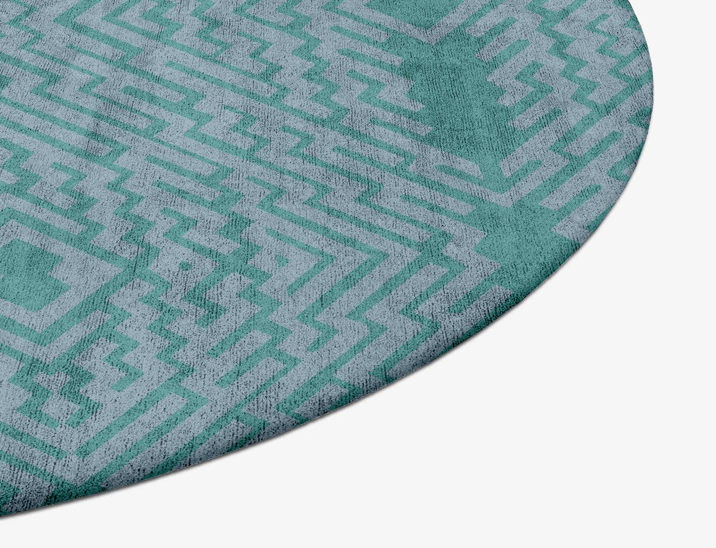 Dipper Geometric Oval Hand Tufted Bamboo Silk Custom Rug by Rug Artisan