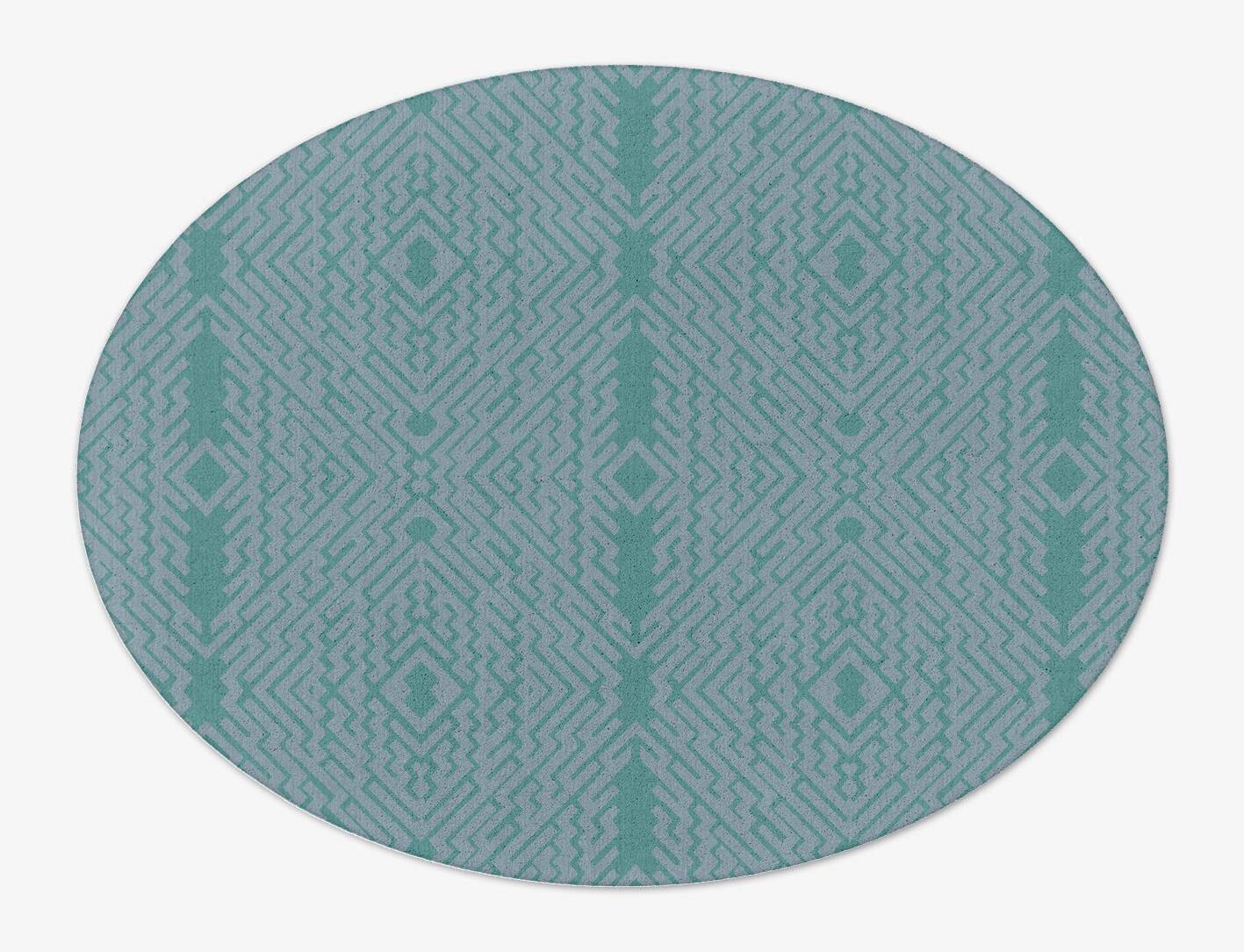 Dipper Geometric Oval Hand Tufted Pure Wool Custom Rug by Rug Artisan
