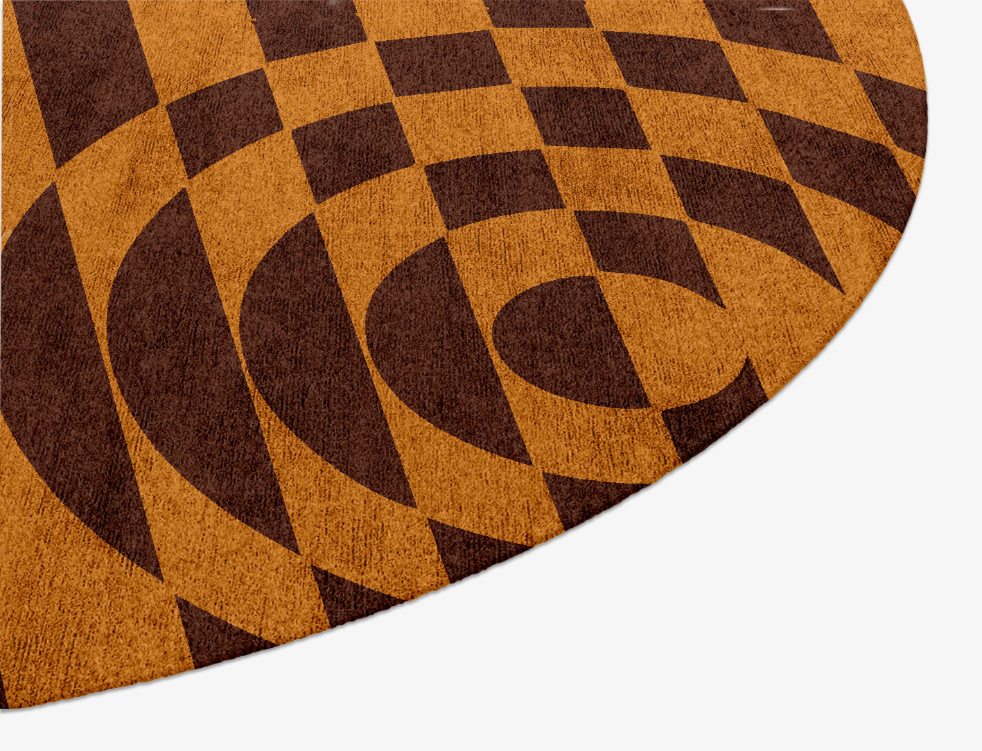 Disc Drive Geometric Oval Hand Knotted Bamboo Silk Custom Rug by Rug Artisan