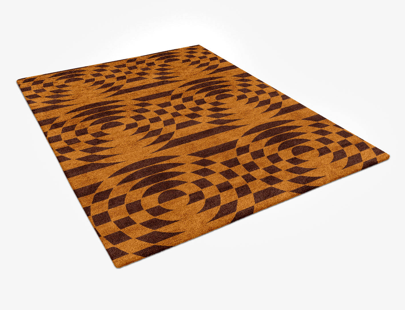 Disc Drive Modern Geometrics Rectangle Hand Tufted Bamboo Silk Custom Rug by Rug Artisan