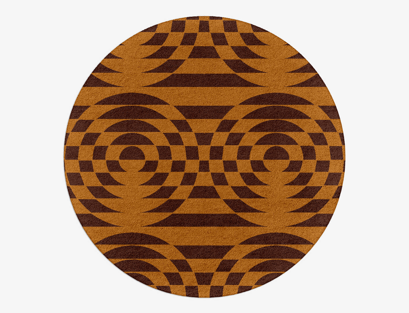 Disc Drive Geometric Round Hand Tufted Pure Wool Custom Rug by Rug Artisan