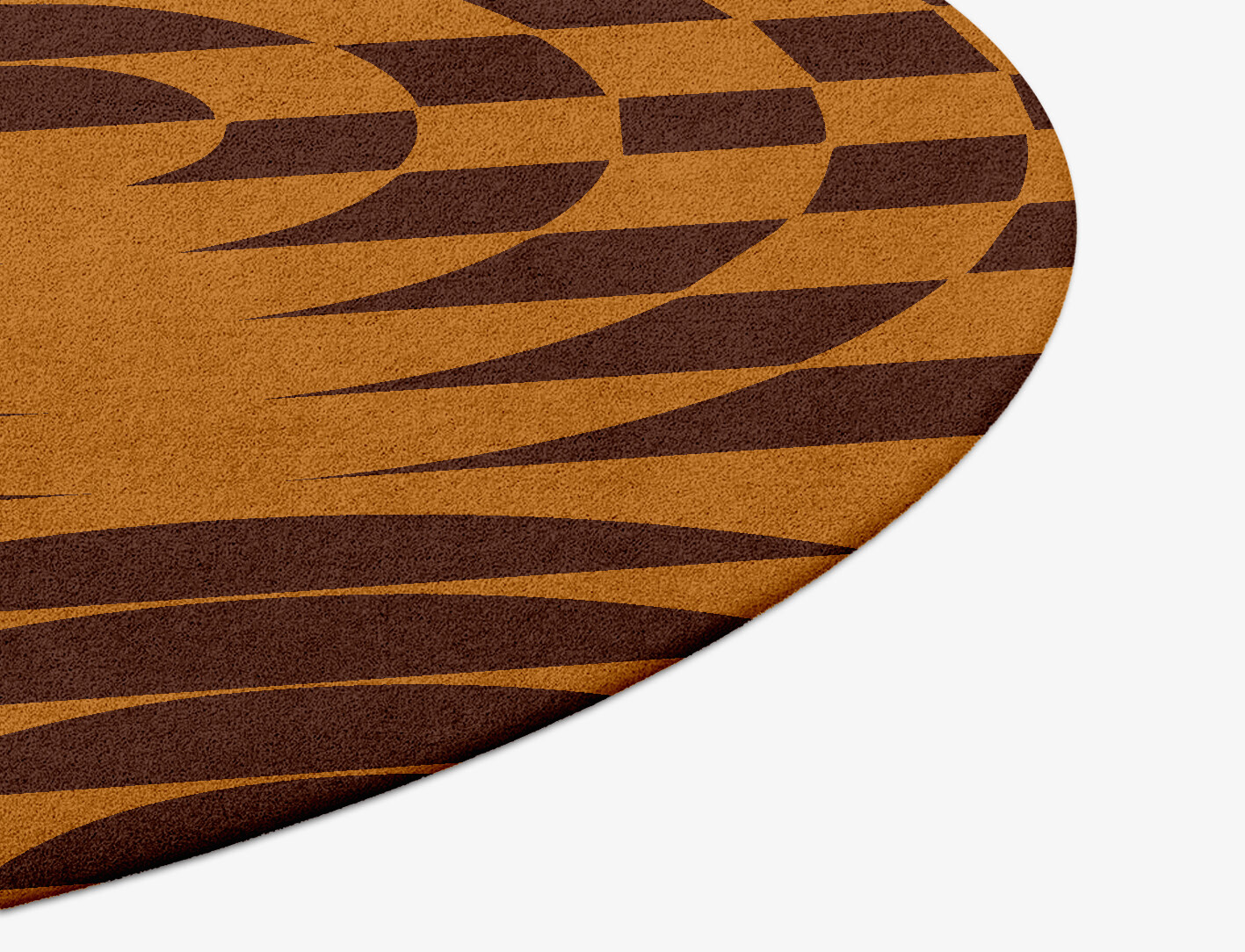 Disc Drive Geometric Round Hand Tufted Pure Wool Custom Rug by Rug Artisan