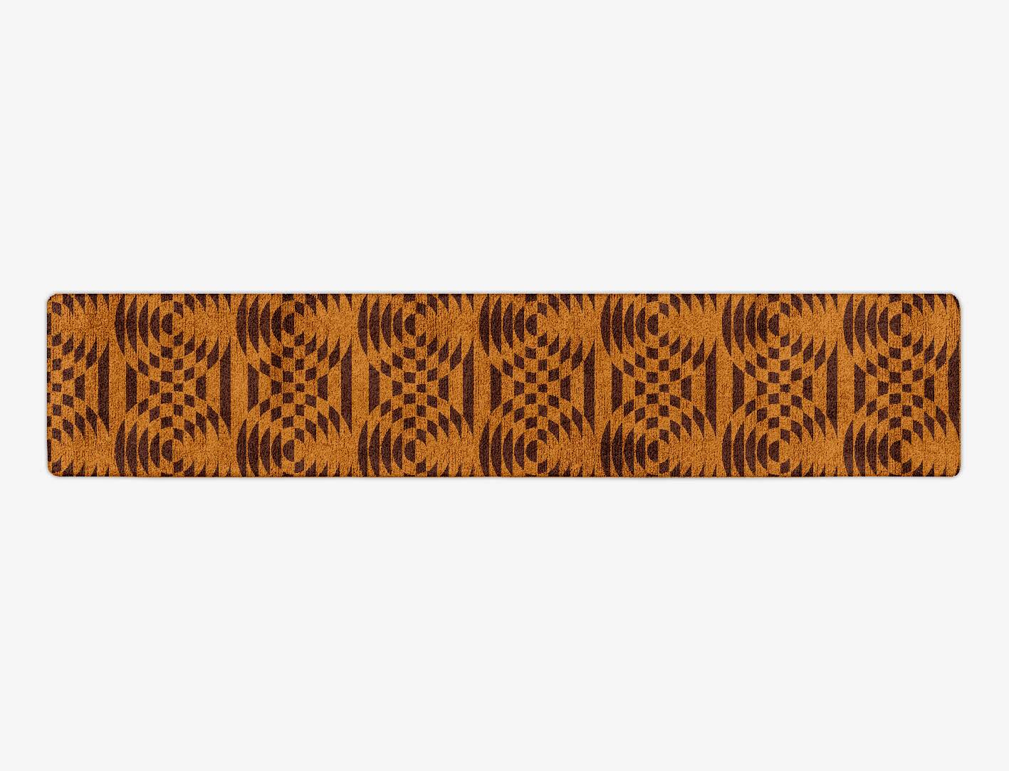 Disc Drive Modern Geometrics Runner Hand Tufted Bamboo Silk Custom Rug by Rug Artisan
